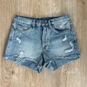 BlankNYC Distressed Light Denim Women Shorts Size 25